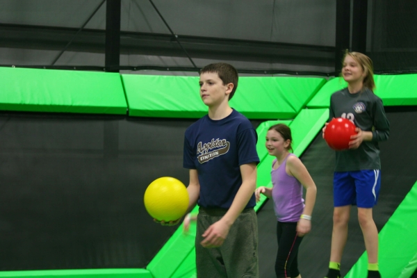 Group of Kids Preparing to Play Dodgeball